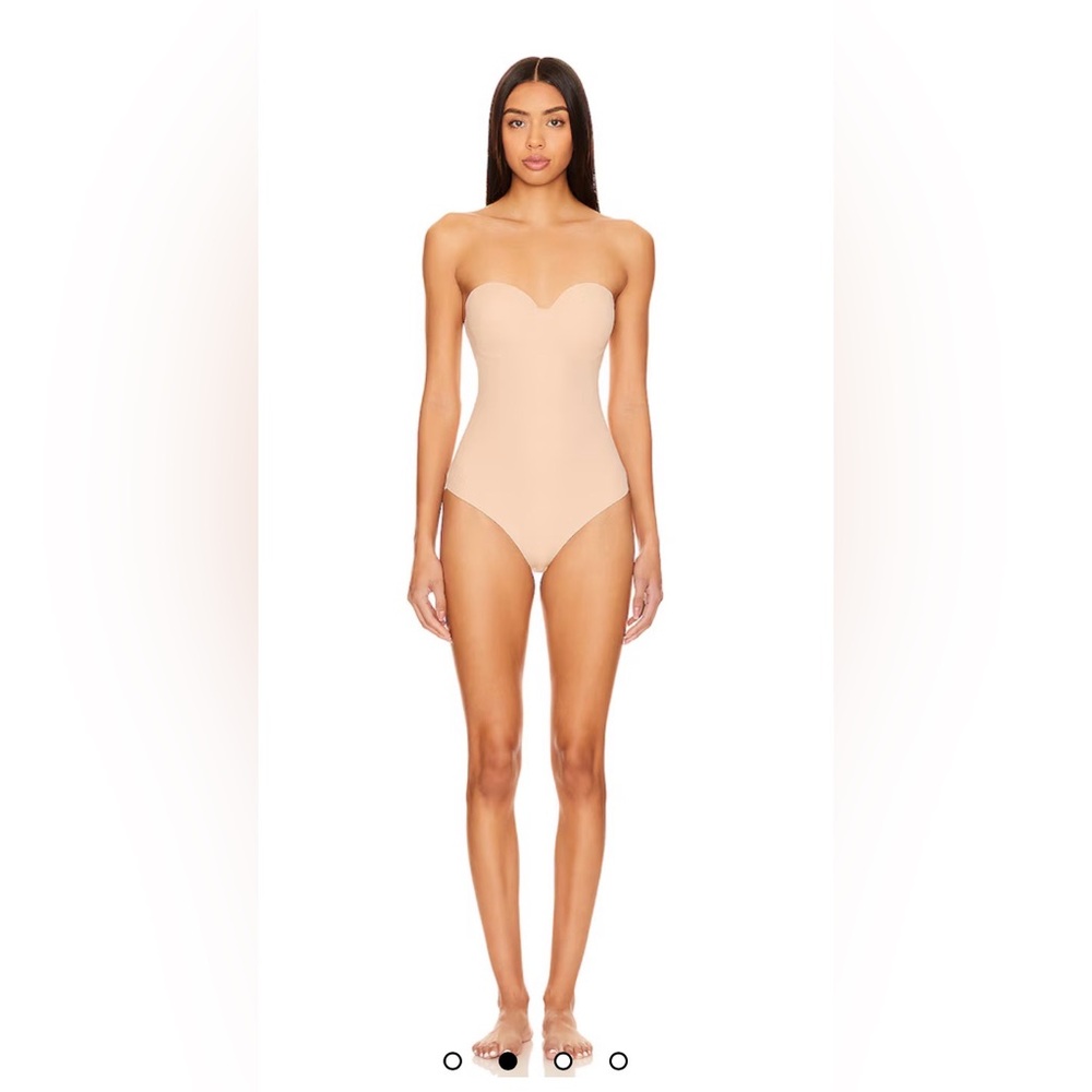 Wolford NWT Best Seller: Matt De Luxe String Bodysuit - Powder: M body & C-cup - Picture 3 of 11